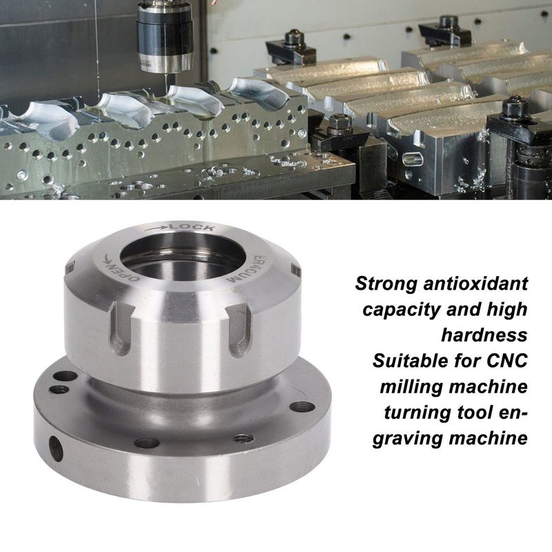 ER40 Collet Chuck, 7 Holes, Carbon Steel, Compact Replacement for
