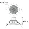 OMNITRONIC CS-4G Ceiling Speaker Gold | 2-Way 4 Inch Broadband