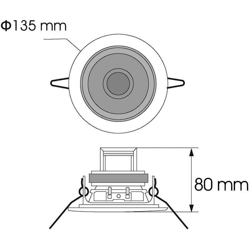 OMNITRONIC CS-4G Ceiling Speaker Gold | 2-Way 4 Inch Broadband