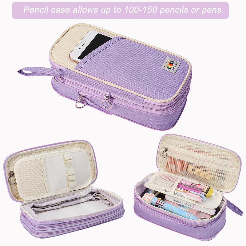 JAKAGO Foldable & Expandable Pencil Case, Super Large Pencil Case,