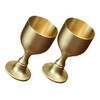 Ciieeo 3sets Antique Copper Alloy Wine Cups Delicate Holy Offering