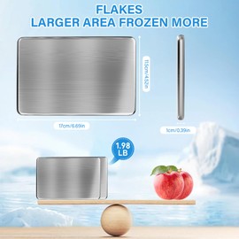 Surmol 2PCS Ice Packs for Lunch Boxes Reusable Stainless Steel Ice Packs, No Water Needed, for Coolers, Camping, and Picnic Baskets Metal Bento Box Ice Packs Keep Food and Drinks Fresh and Cool