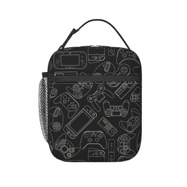 Gbuzozie - Bolsa de almuerzo con control de videojuegos, portátil, reutilizable, con cierre, para mujeres, hombres, picnic, playa