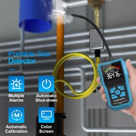 Gas Leak Detector, DURFICST Portable Gas Sniffer, Alarmable Natural Gas Detectors for Home Measuring Natural Gas, Coal Gas and Other Combustible Gases, Suitable for Kitchen Mobile Caravan Gas Station