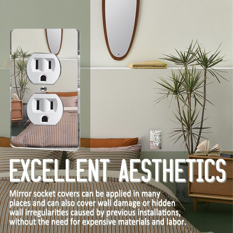 10PC Mirror Light Switch Plates Double hole Outlet 4.72" X