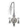 Lauschaer Glas Christmas Tree Topper with Bell, Silver, Wound, Length