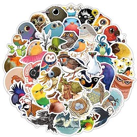 Owl Stickers |50 Pcs Owl Waterproof Vinyl Decals for Bike Water Bottles Laptop Bicycle Refrigerator Cup Luggage Computer Mobile Phone Skateboard Decor