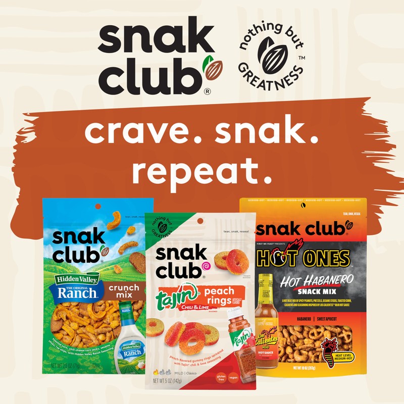 Snak Club Cajun Style Snack Mix with Hot and Spicy