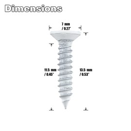 XQDWX #6 X 1/2 Inch Stainless Steel Self-Tapping Wood Screw Set, Suitaple for Home Renovation, Furniture Assembly, and Wood Working Projects, White Head, 150 Pack, 3514WS-WH-150