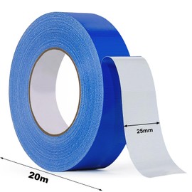 Rusoz Panzertape Wasserdichtes Reparaturband 20 m x 25 mm Panzerband Extra Stark Wasserfest Duct Tape für Rohre, Teppiche, Abdichtung, Reparaturen, 1 Rollen, Blau