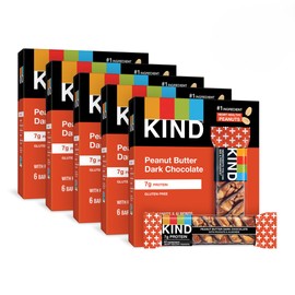 KIND Healthy Snack Bar, Peanut Butter Dark Chocolate, 7g Protein, Gluten Free Bars, 1.4 OZ, (60 Bars)