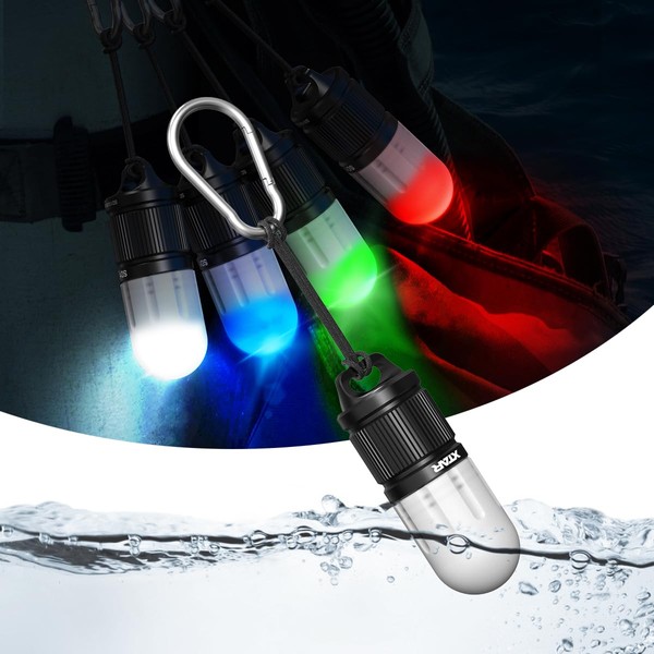 XTAR SD1 Underwater Signal Light Night Diving Marker 4 Colors-in-1 Blue/Red/White/Green Use on Land or Underwater 100 Meters