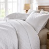 WDCOZY 100% Cotton Queen Size Quilt Set - White Ruffle