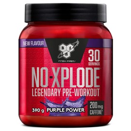 BSN BSN Nutrition N.O.-Xplode Pre Workout Powder Food Supplement, Energy and Focus support with Caffeine, Amino Acids, Vitamin C and Zinc, Purple Power Flavour, 30 Servings, 390g (Packing May Vary)