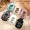 6PCS Flat Hair Clips for Women, Strong Hold Round Flat