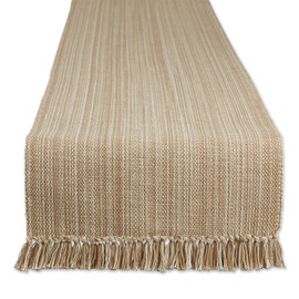 DII Variegated Tabletop Collection, Table Runner, 13x72, Taupe