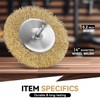 Auto Dynasty 4" Brass Coated Wire Wheel Brush with 0.2"