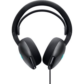 Alienware AW520H - Auriculares para juegos con cable Dolby Atmos, unidireccional, AlienFX 16.8 millones de colores RGB, silencio del micrófono, controles de volumen en los auriculares, certificado de alta resolución de 40 mm, lado oscuro de la luna