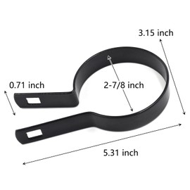 (15 PACK) 2-7/8" Galvanized Steel Chain Link Fence Tension Band for Gates, Posts, Brace Bands, Bolts & Nuts Included - Black