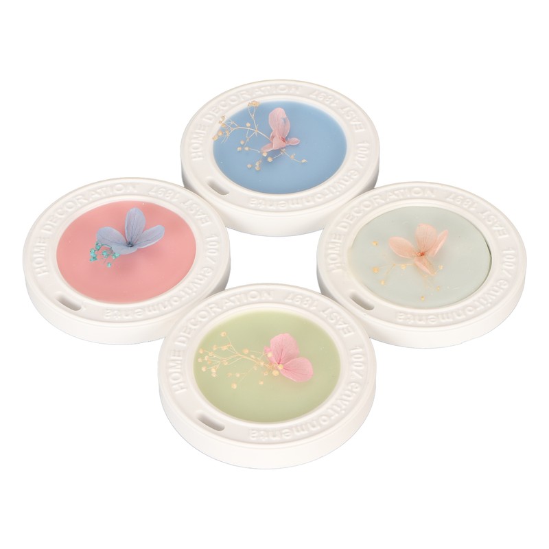 4 Pieces Aromatherapy Wax Tablets Long Lasting Dry Flower Scented