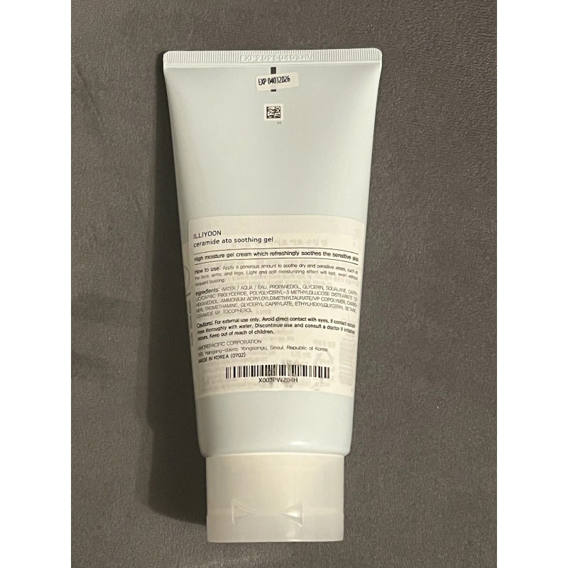 Illiyoon Ceramide Ato Soothing Gel, 5.9 FI Oz (175ml)