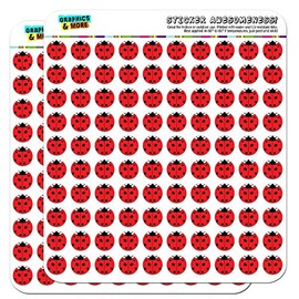 Lady Bug Ladybug Insect 1/2" (0.5") Planner Calendar Scrapbooking Crafting Stickers - Opaque