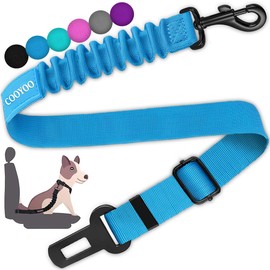 COOYOO Dog Seat Belt,3 Piece Set Retractable Dog Car Harness Adjustable Dog Seat Belt for Vehicle Nylon Pet Safety Seat Belts Heavy Duty & Elastic