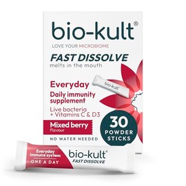 Bio-Kult Everyday Fast Dissolve Probiotic Powder for Immune System, Mixed Berry Flavour, 30 Sachets