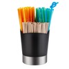 Choxila Straw Holder Dispenser Stainless Steel, Coffee Stirrers Holder Large