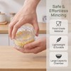 2PCS Clear Garlic Crusher, Manual Garlic Crusher and Ginger Mincer