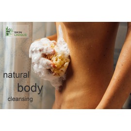 Skin Unique Mediterranean Natural Sea Sponge in Gift Box - Unbleached Honeycomb, Strong, Durable - 100% Organic, Hypoallergenic - Children and Adults - Bath, Exfoliating, Cleansing, Pets (Large)