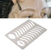 Sonew Eyebrow Lip Stencil, Brushed Silver, Thickened, Stainless Steel, Reusable