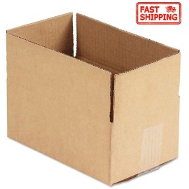 Unbranded Fixed-Depth Shipping Boxes Brown Corrugated Moving Boxes Heavy Duty Sturdy New