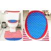 Lexi Home Patriotic Toilet Seat Cover & Rug Bathroom Accessory