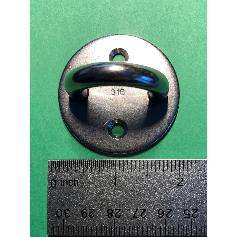 US Stainless 4 Pieces Stainless Steel 316 Round Pad Eye