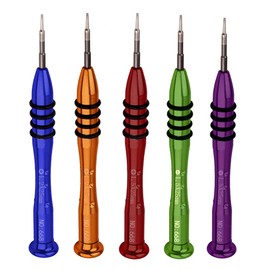 Screwdriver, 125mm Phillips Screw, Screwdriver Bit Cushion Grip Screwdriver Set, Screwdriver for Slotted Screws, Random Color (1.5MM Phillips Screw)