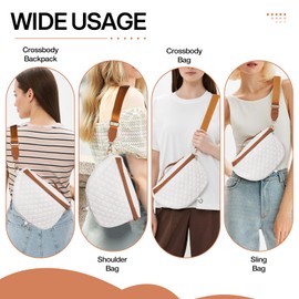 Beaulyn Crossbody Bags for Women - Vegan Leather Shoulder Handbags Purses with Multi Pocket & Adjustable Strap, Packs Sling Bag Belt Bag for Girls Ladie