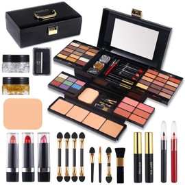 MISS ROSE Paleta De Maquillaje Para Sombra De Ojos, combinación con sombra de ojos Colorete facial Cejas en polvo Delineador de ojos Lápiz Espejo, Kit