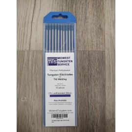 Midwest Tungsten Service TIG Welding Tungsten Electrodes 1/8" - 10-pack - Brand New - Quick Shipping!