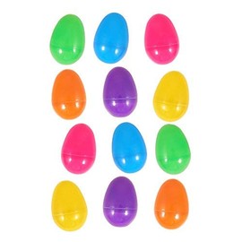 Robelli Multicolour Plastic Filler Eggs for Easter Egg Hunt (12)