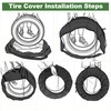 2 Pack Seasonal Tire Tote, 700D Spare Tire Cover -