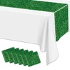 Grass Table Runner, 6 Pcs Green Grass Table Runners for