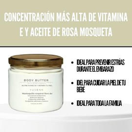 Mantequilla Corporal Ultra Humectante Sin Aroma – Body Butter Natural con Manteca de Karité, Rosa Mosqueta y Vitamina E – Ideal para Piel Sensible – N