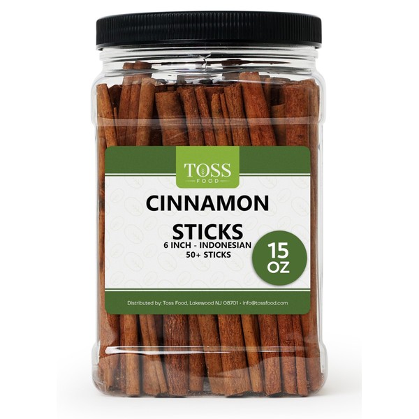 Cinnamon Sticks Whole Bulk 15 OZ Jar - 6 Inch