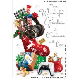 Jonny Javelin Wonderful Grandson Love At Christmas Card Gaming Stocking Presents