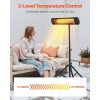 1500W Electric Infrared Heater with LED Screen & Remote Control