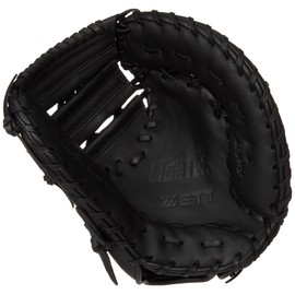 ZETT BSFB56923L Soft Baseball/Softball Catch/First Mitt, Writex, Right Throw, Black (1900)