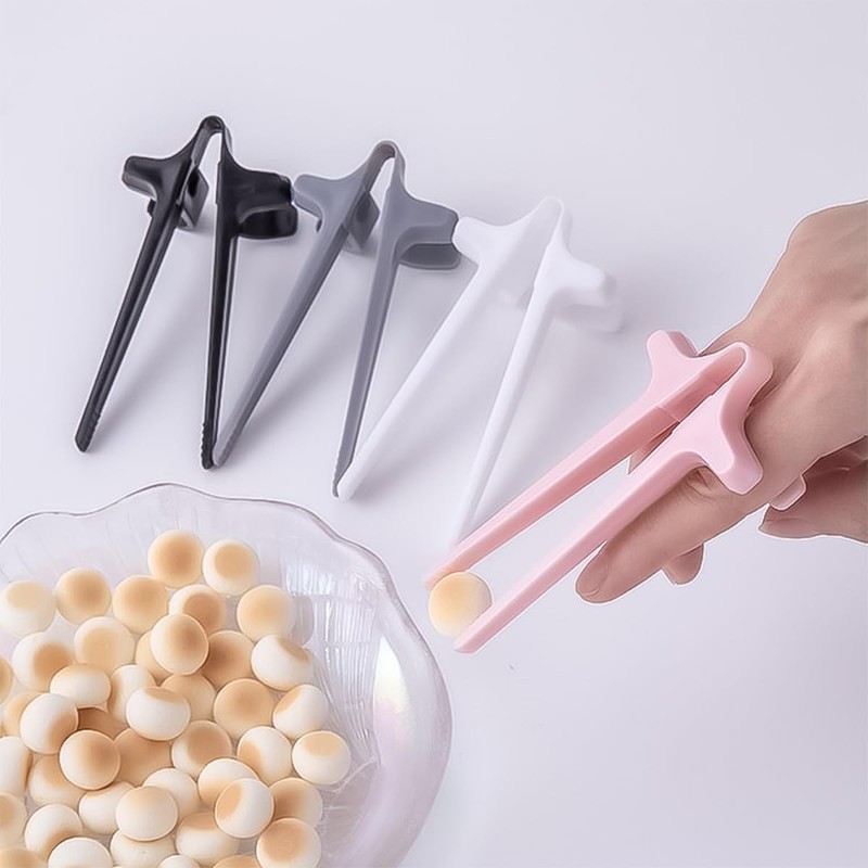 Ieron 6 Pcs Finger Snack Chopsticks, Reusable Food Clips, Lazy