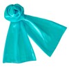 Evening Elegance Long Solid Satin Chiffon Lightweight Silky Scarf Wrap
