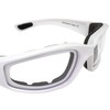 CAHHCA Motorcycle Riding Glasses Clear Lenses with Foam Padding, White
